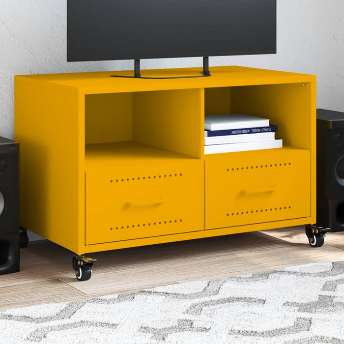 TV Cabinet Mustard Yellow 68x39x43.5 cm Steel