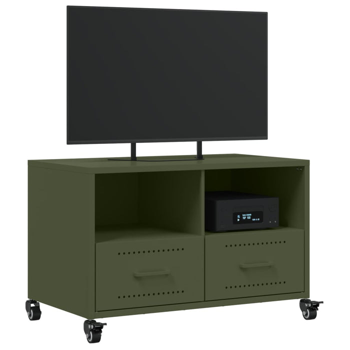 TV Cabinet Olive Green 68x39x43.5 cm Steel