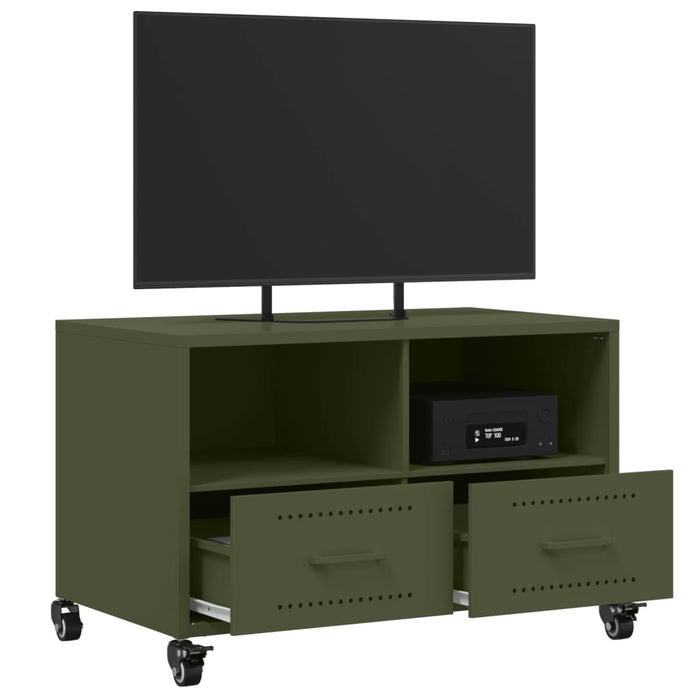 TV Cabinet Olive Green 68x39x43.5 cm Steel