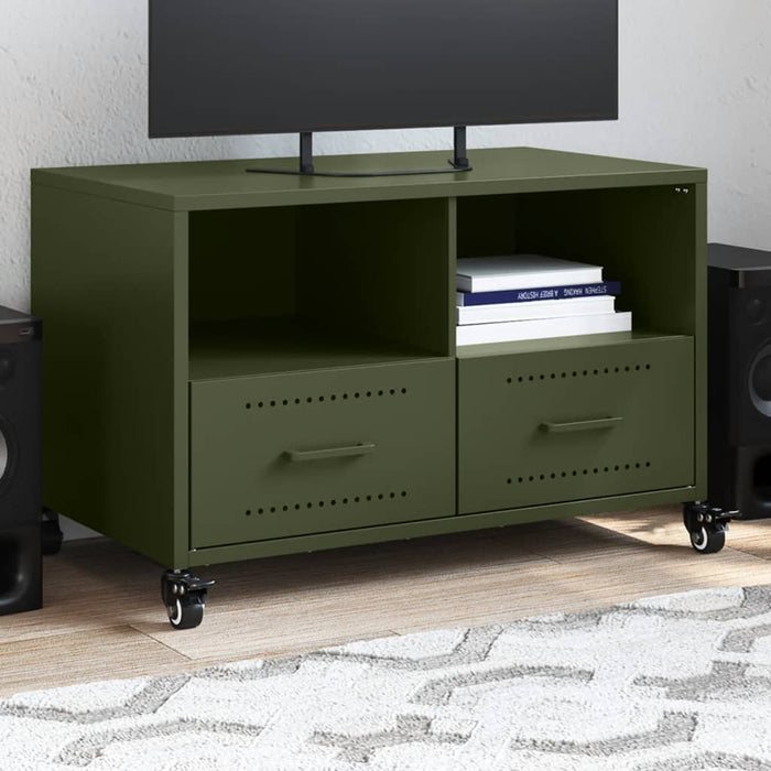 TV Cabinet Olive Green 68x39x43.5 cm Steel