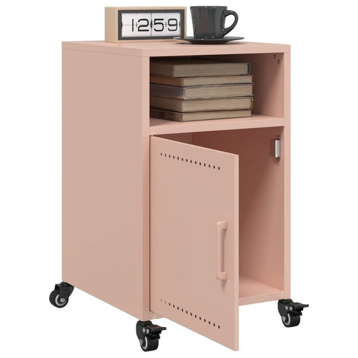 Bedside Cabinets 2 pcs Pink 36x39x59 cm Steel