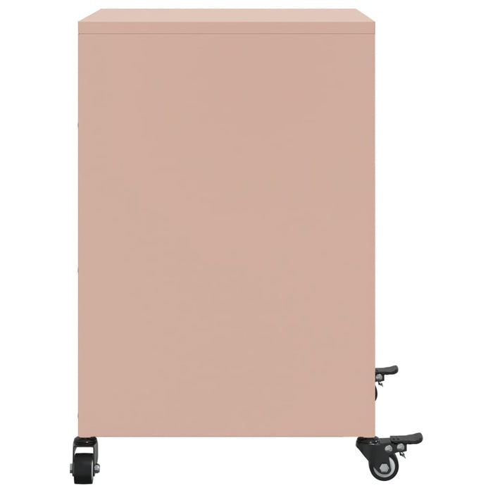 Bedside Cabinets 2 pcs Pink 36x39x59 cm Steel