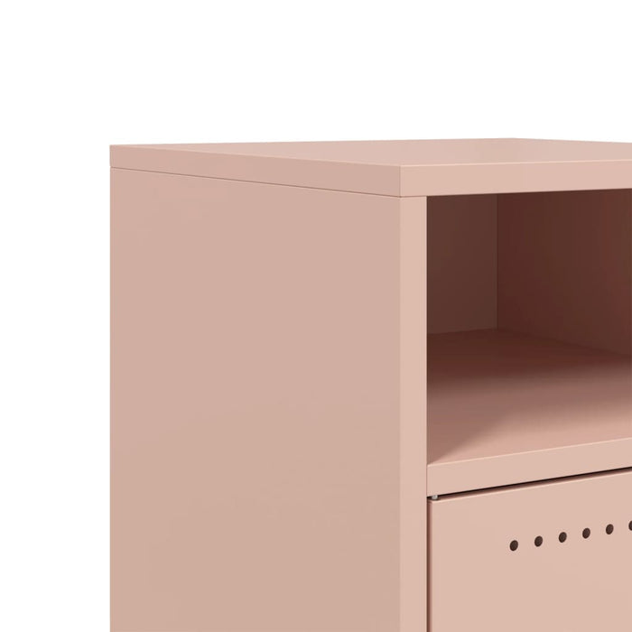 Bedside Cabinets 2 pcs Pink 36x39x59 cm Steel