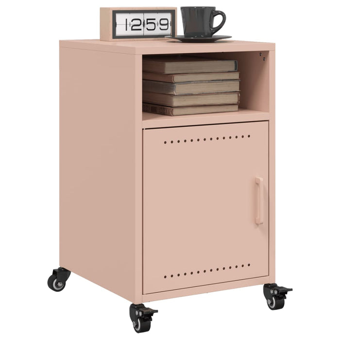 Bedside Cabinets 2 pcs Pink 36x39x59 cm Steel