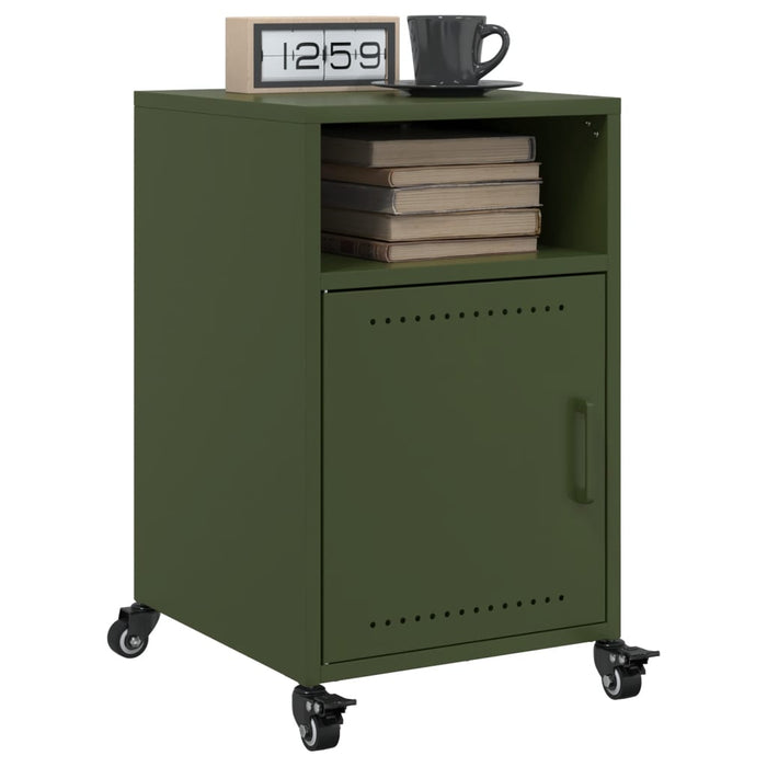 Bedside Cabinets 2 pcs Olive Green 36x39x59 cm Steel