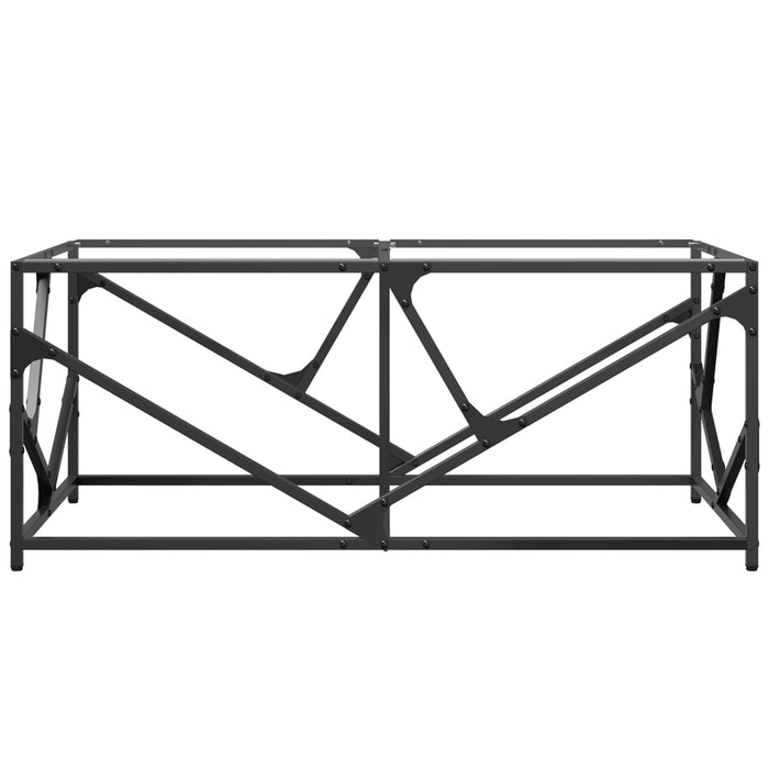 Маса за Хол с прозрачен стъклен плот 98.5x50x41 см стомана