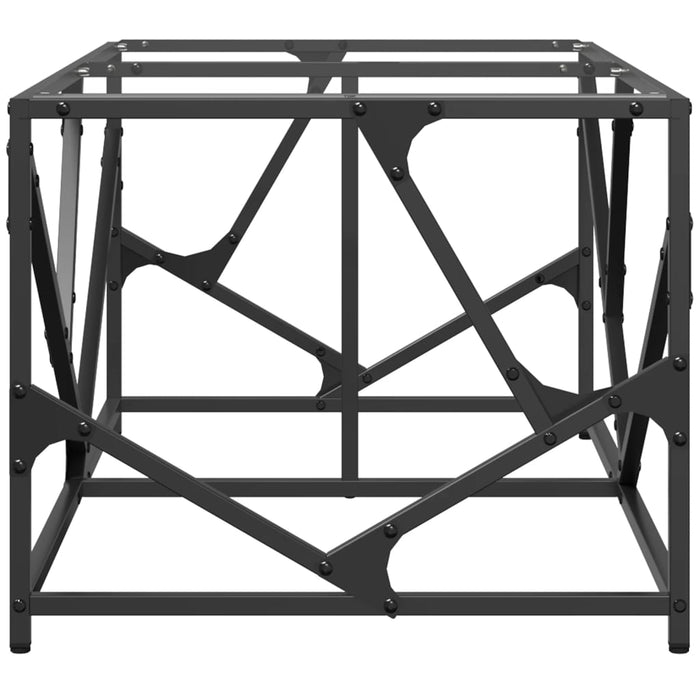 Маса за Хол с прозрачен стъклен плот 98.5x50x41 см стомана