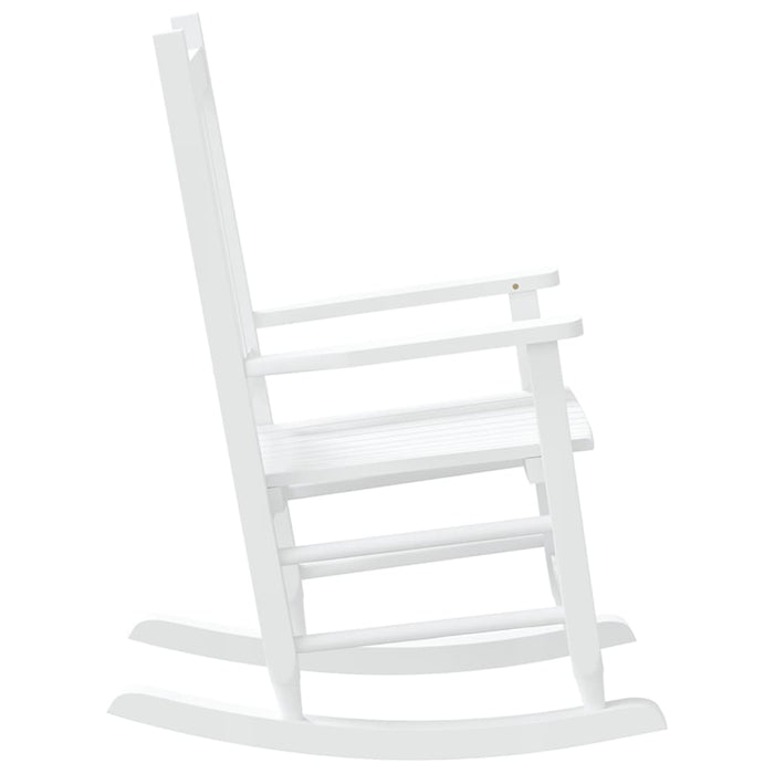 Rocking Chair for Children White Solid Wood Poplar