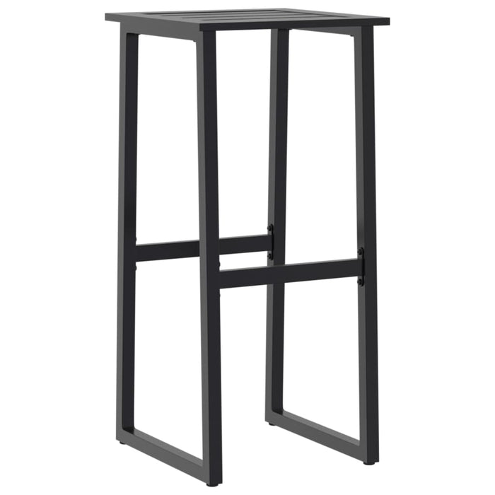 Scaune de bar 2 buc Negru 38x38x80 cm Otel vopsit cu pulbere