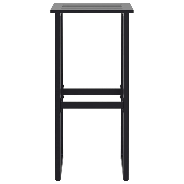 Scaune de bar 2 buc Negru 38x38x80 cm Otel vopsit cu pulbere