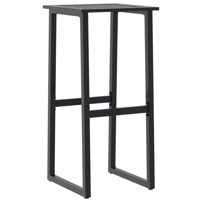 Scaune de bar 4 buc Negru 38x38x80 cm Otel vopsit cu pulbere