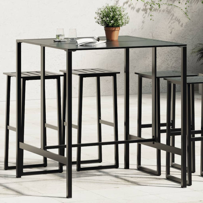 Bar Table Black 100x100x110 cm Powder-coated Steel