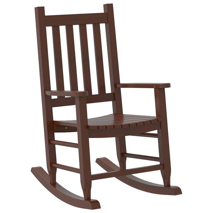 Rocking Chairs for Children 2 pcs Brown Solid Wood Poplar