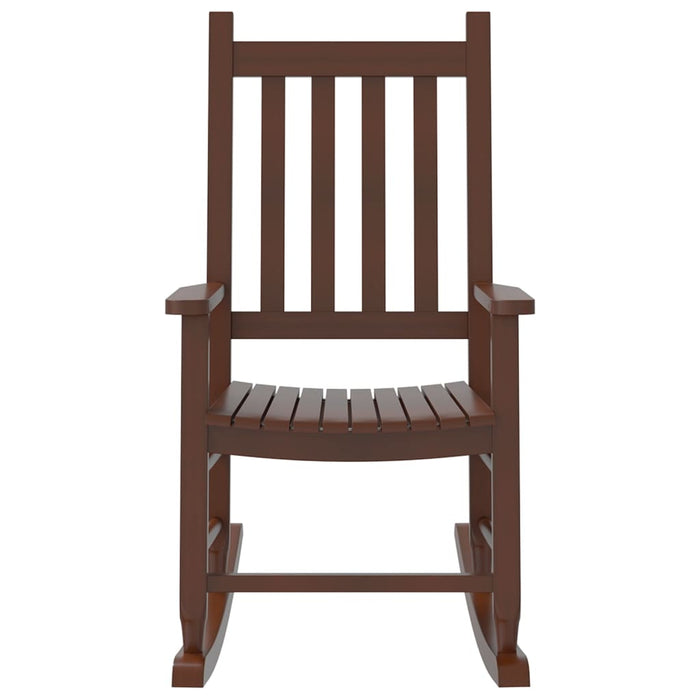 Rocking Chairs for Children 2 pcs Brown Solid Wood Poplar