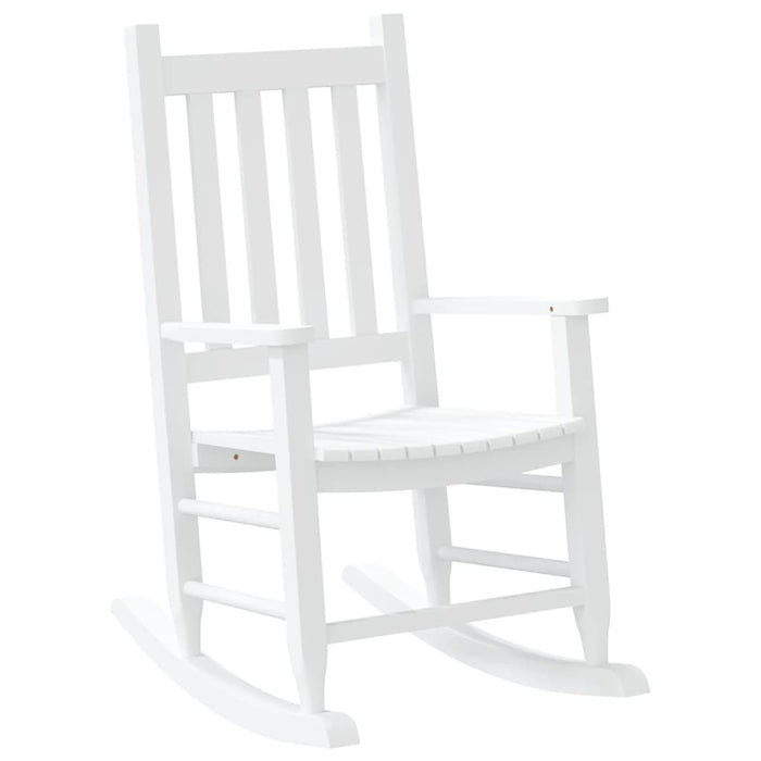 Rocking Chairs for Children 2 pcs White Solid Wood Poplar