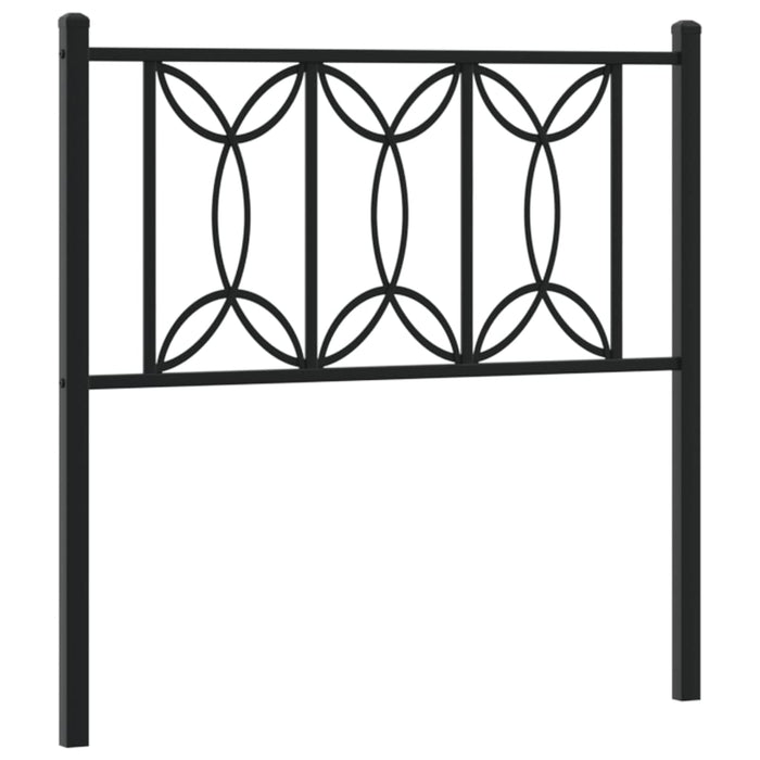 Metal Headboard Black 90 cm