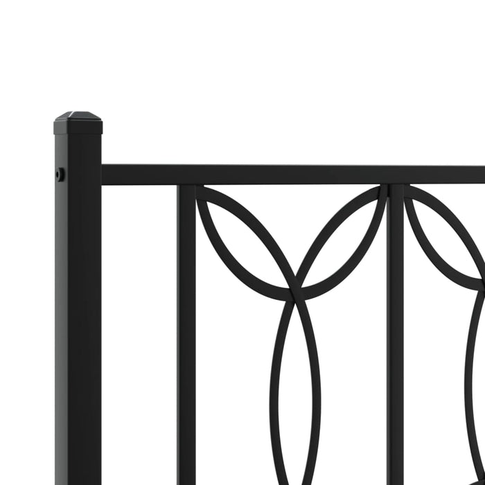 Metal Headboard Black 90 cm