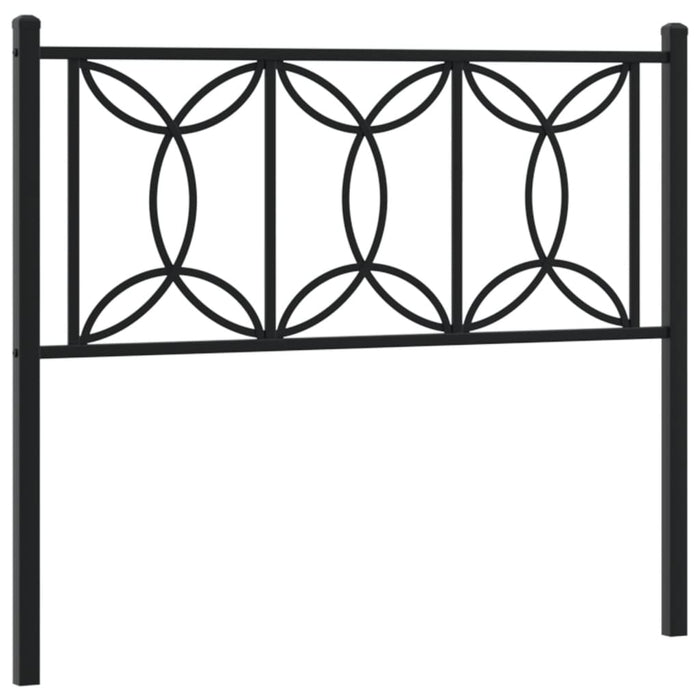 Metal Headboard Black 107 cm