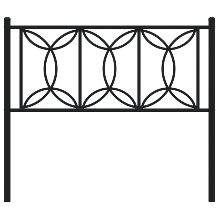 Metal Headboard Black 107 cm