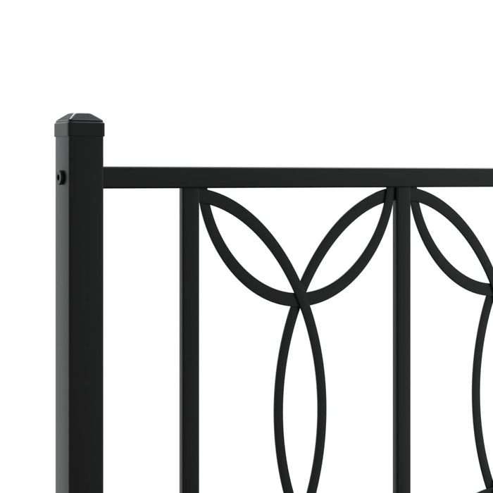 Metal Headboard Black 107 cm