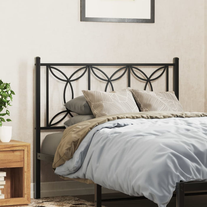 Metal Headboard Black 107 cm