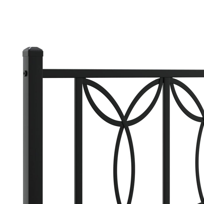 Metal Headboard Black 150 cm