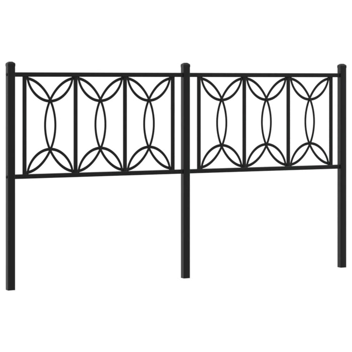 Metal Headboard Black 160 cm