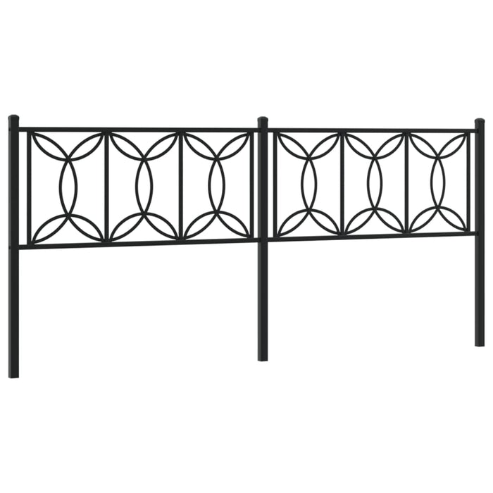 Metal Headboard Black 193 cm