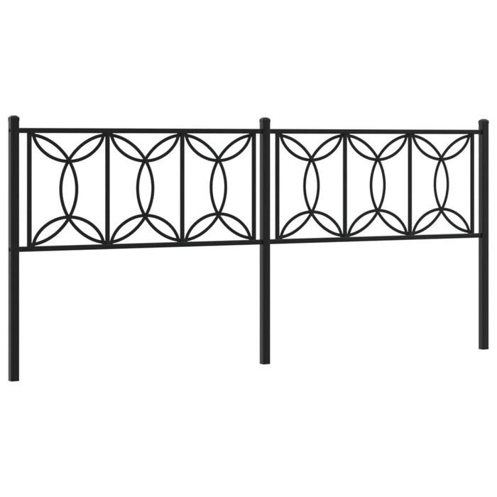 Metal Headboard Black 200 cm