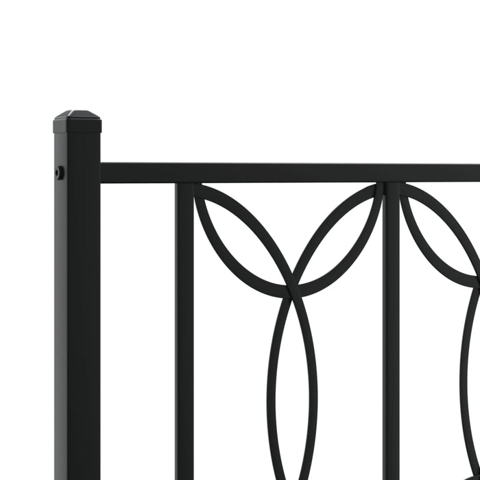 Metal Headboard Black 200 cm