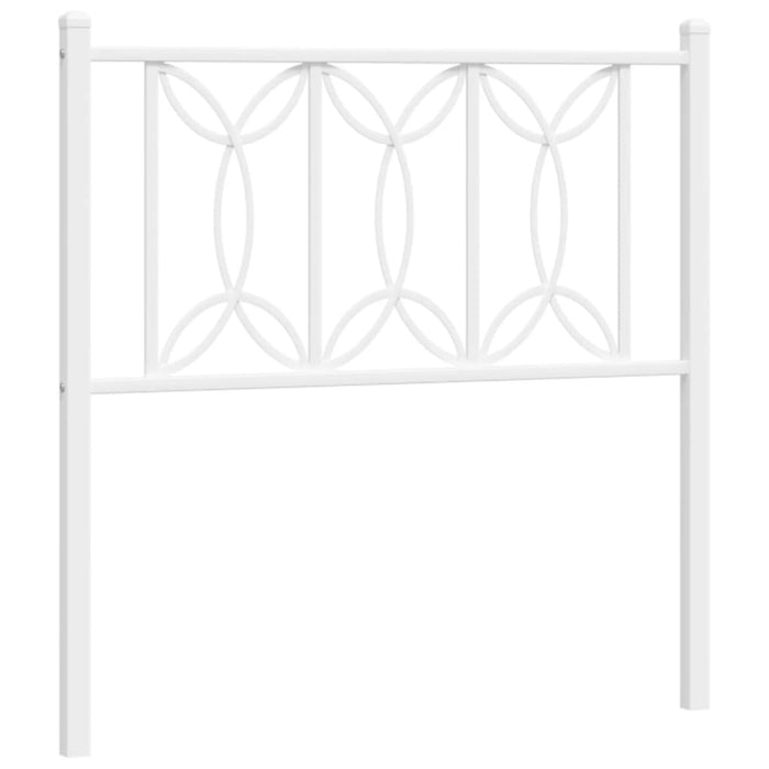 Metal Headboard White 90 cm