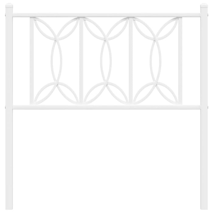 Metal Headboard White 90 cm