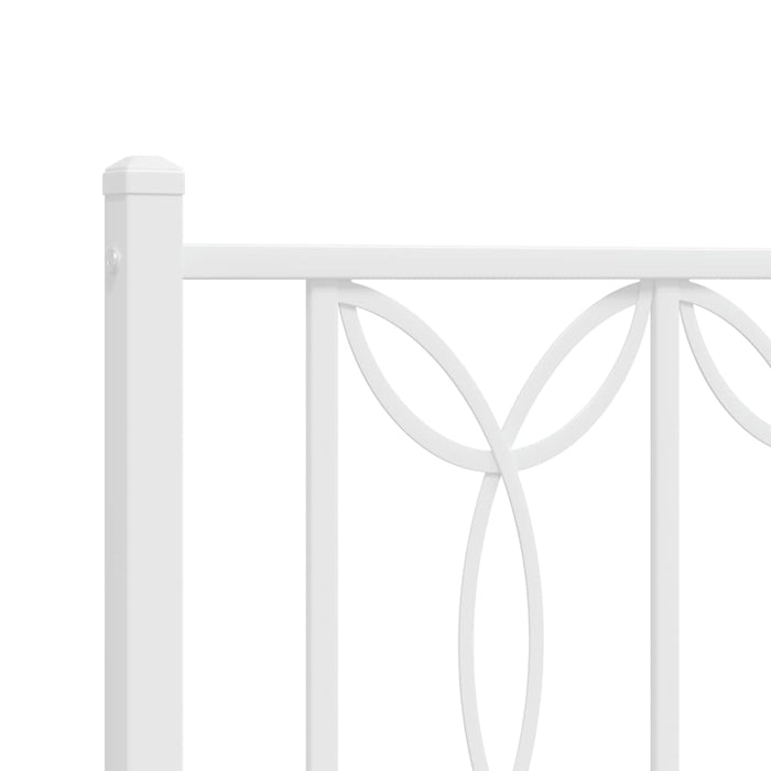 Metal Headboard White 90 cm