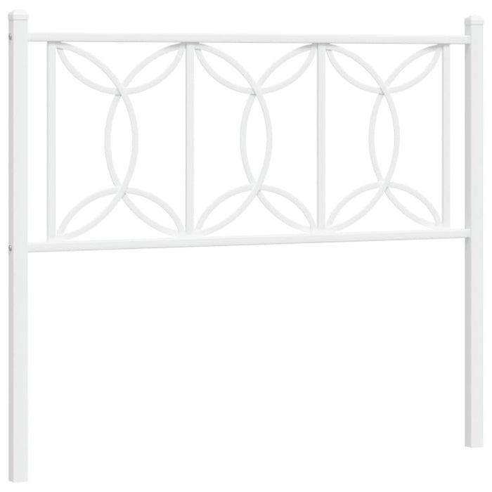 Metal Headboard White 100 cm