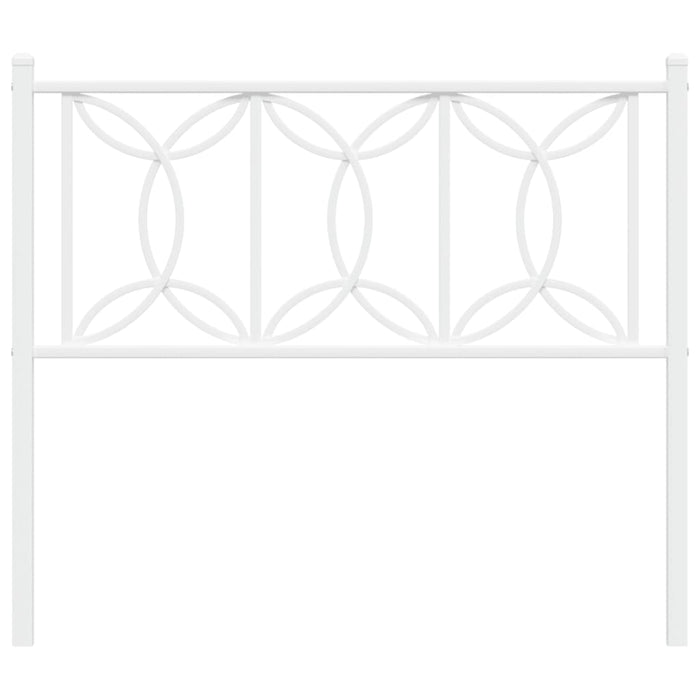 Metal Headboard White 100 cm