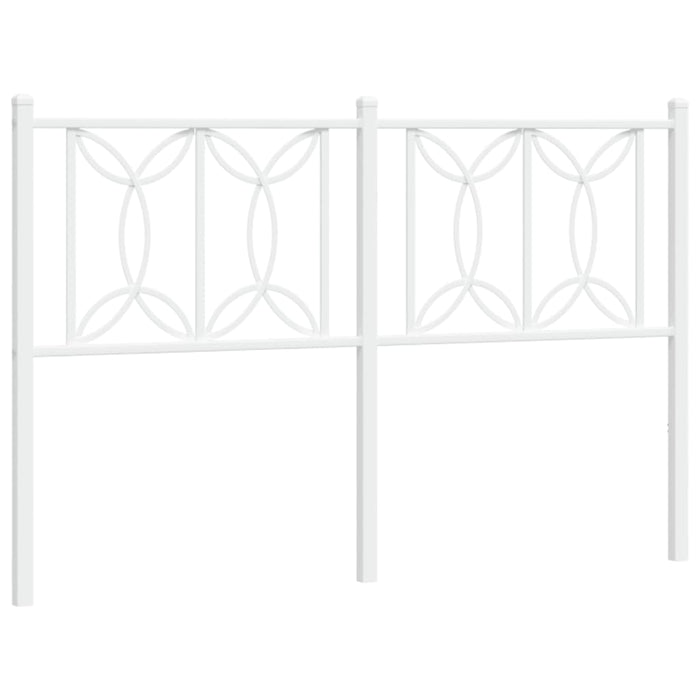 Metal Headboard White 135 cm