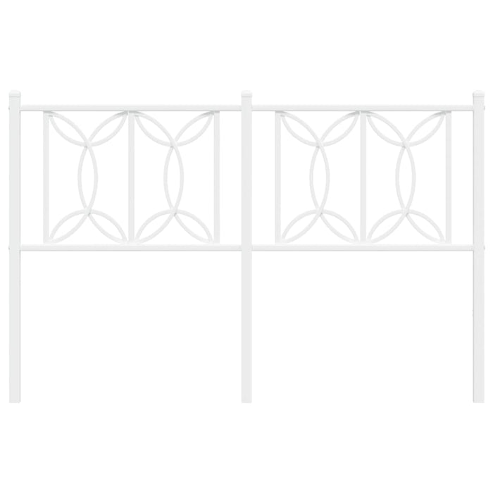 Metal Headboard White 135 cm