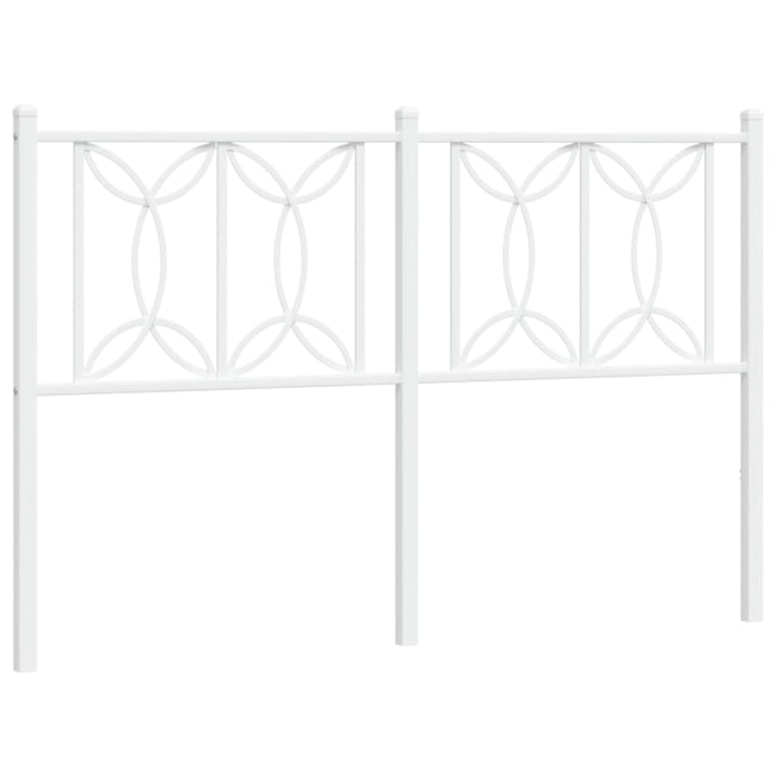 Metal Headboard White 140 cm