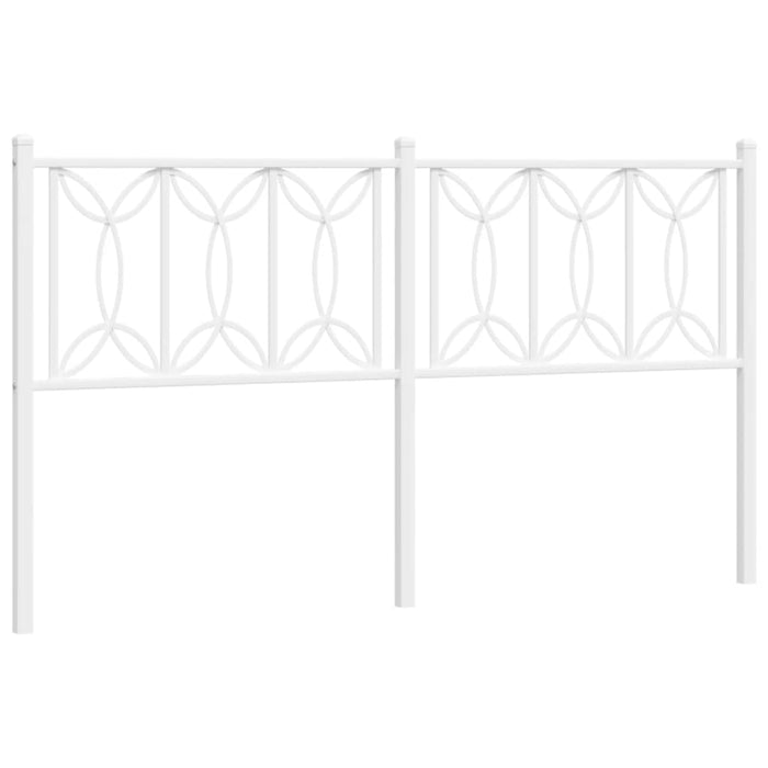 Metal Headboard White 150 cm