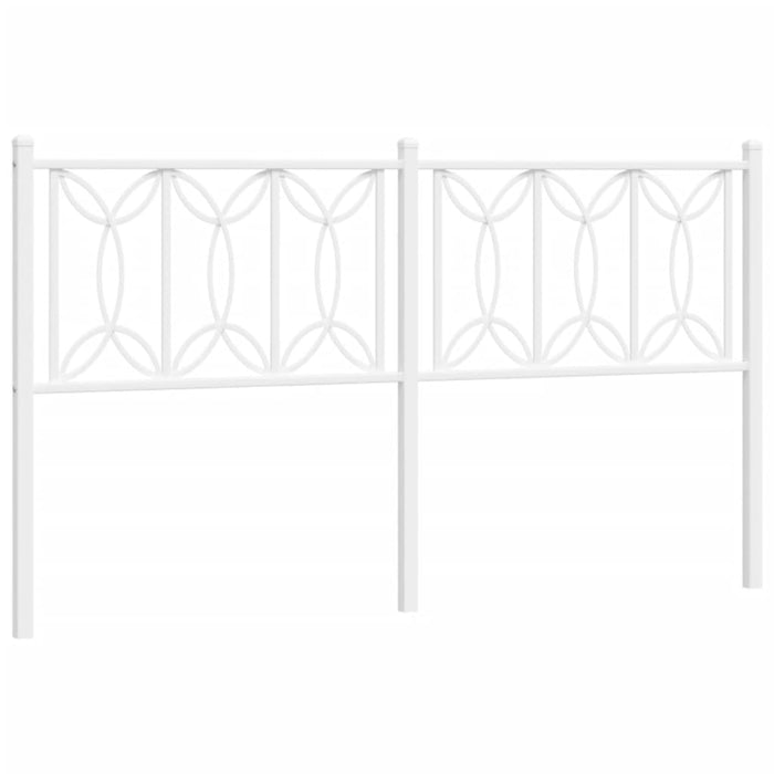 Metal Headboard White 160 cm