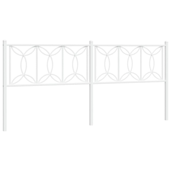 Metal Headboard White 200 cm