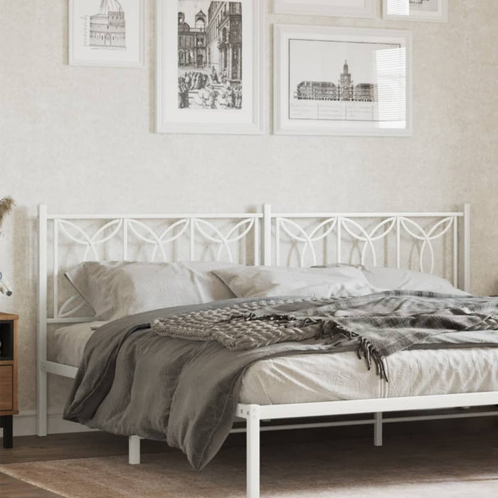 Metal Headboard White 200 cm