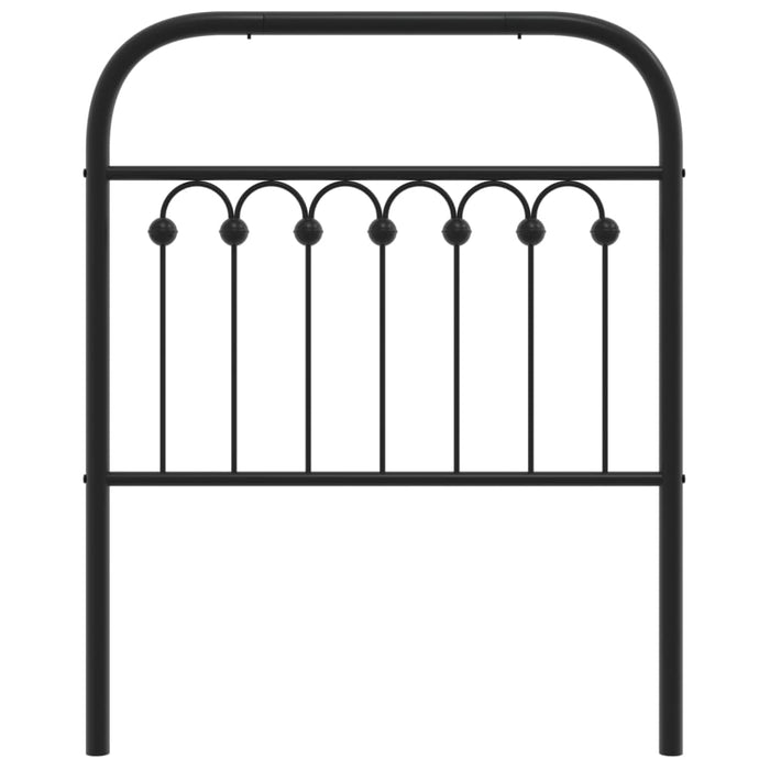 Metal Headboard Black 80 cm