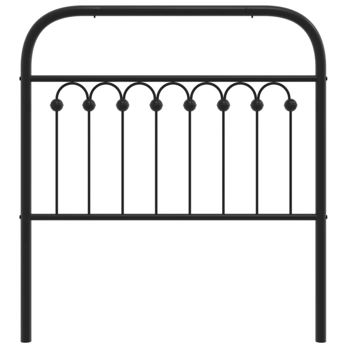 Metal Headboard Black 90 cm