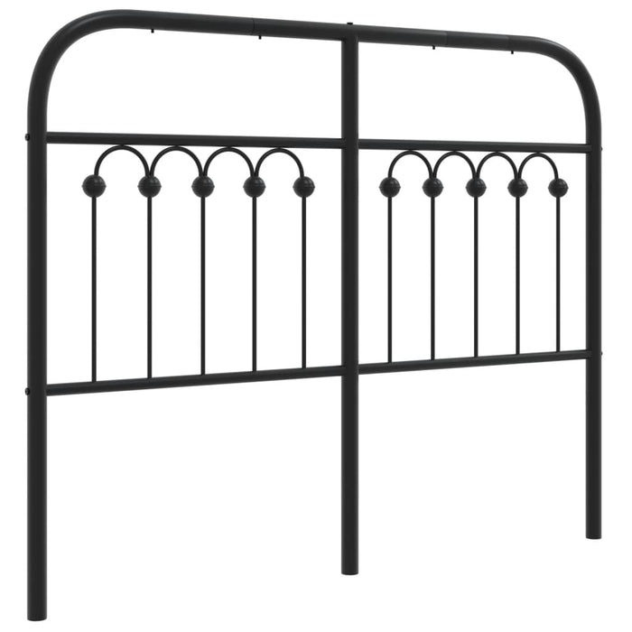 Metal Headboard Black 120 cm