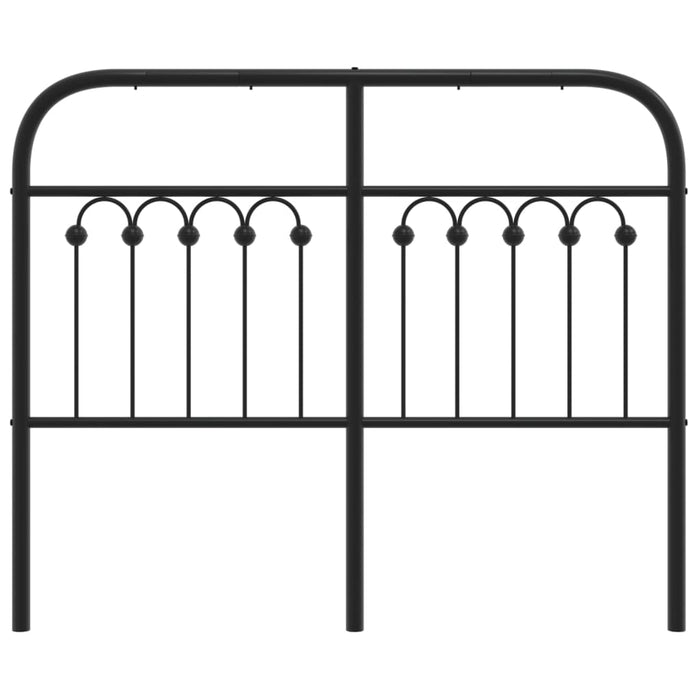 Metal Headboard Black 120 cm