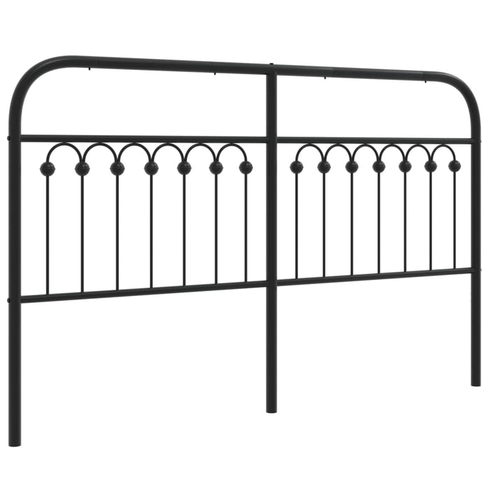 Metal Headboard Black 160 cm