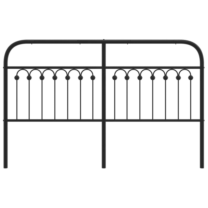 Metal Headboard Black 160 cm