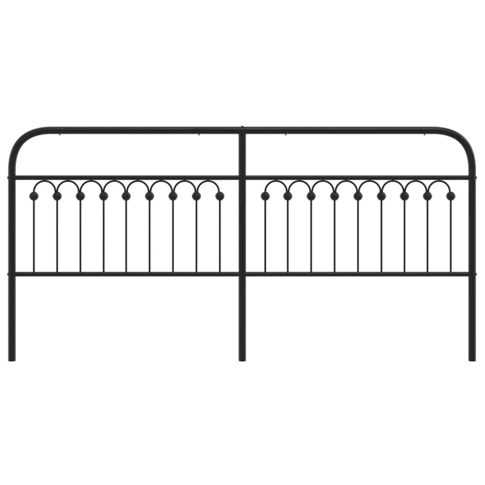 Metal Headboard Black 193 cm