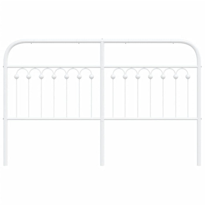 Metal Headboard White 150 cm